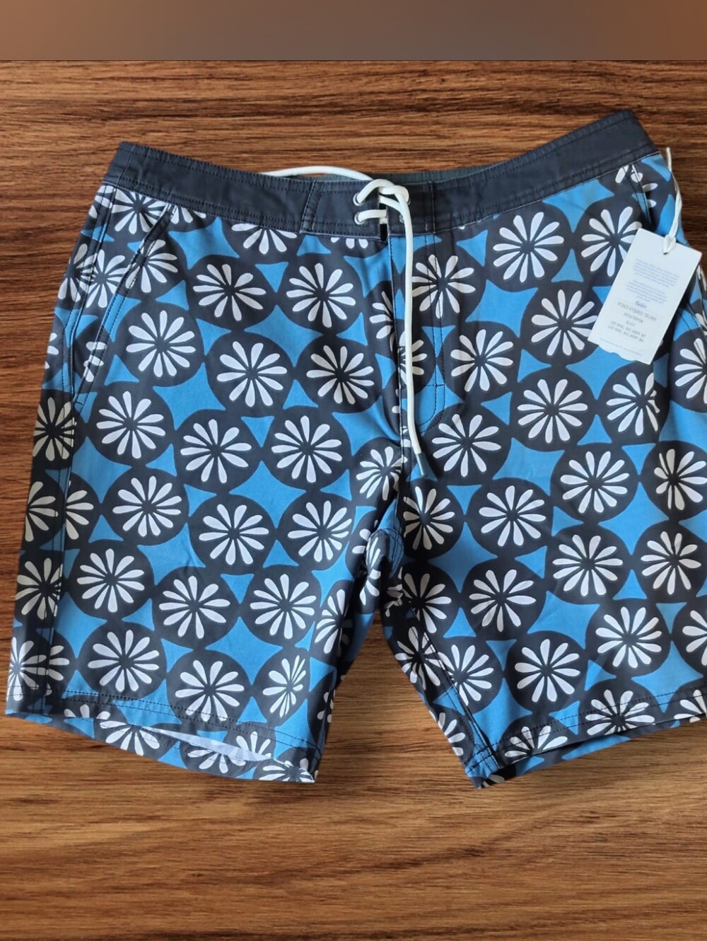 Katin Blue Floral-Print Swim Trunks